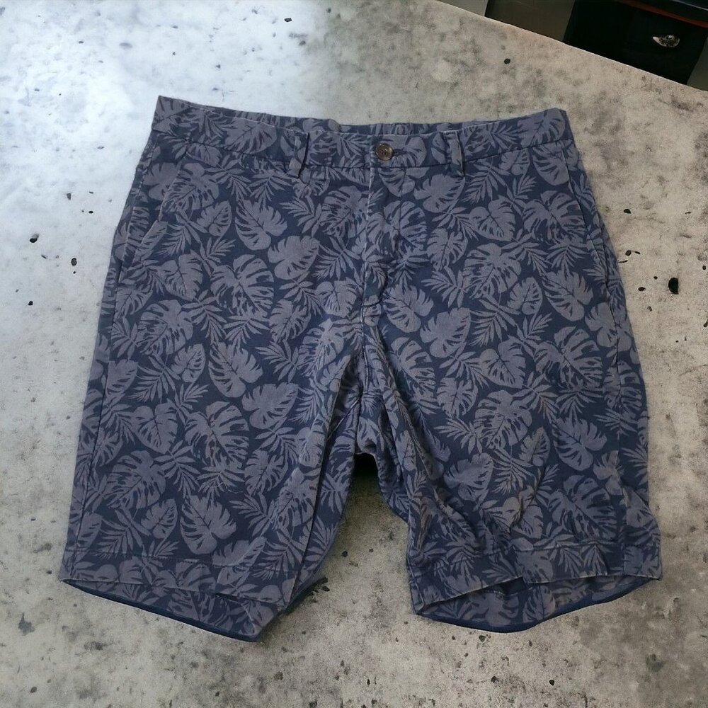 Michael Kors Casual Sport Walking Shorts Sz 33 Waist Hawaiian Beach Logo Blue